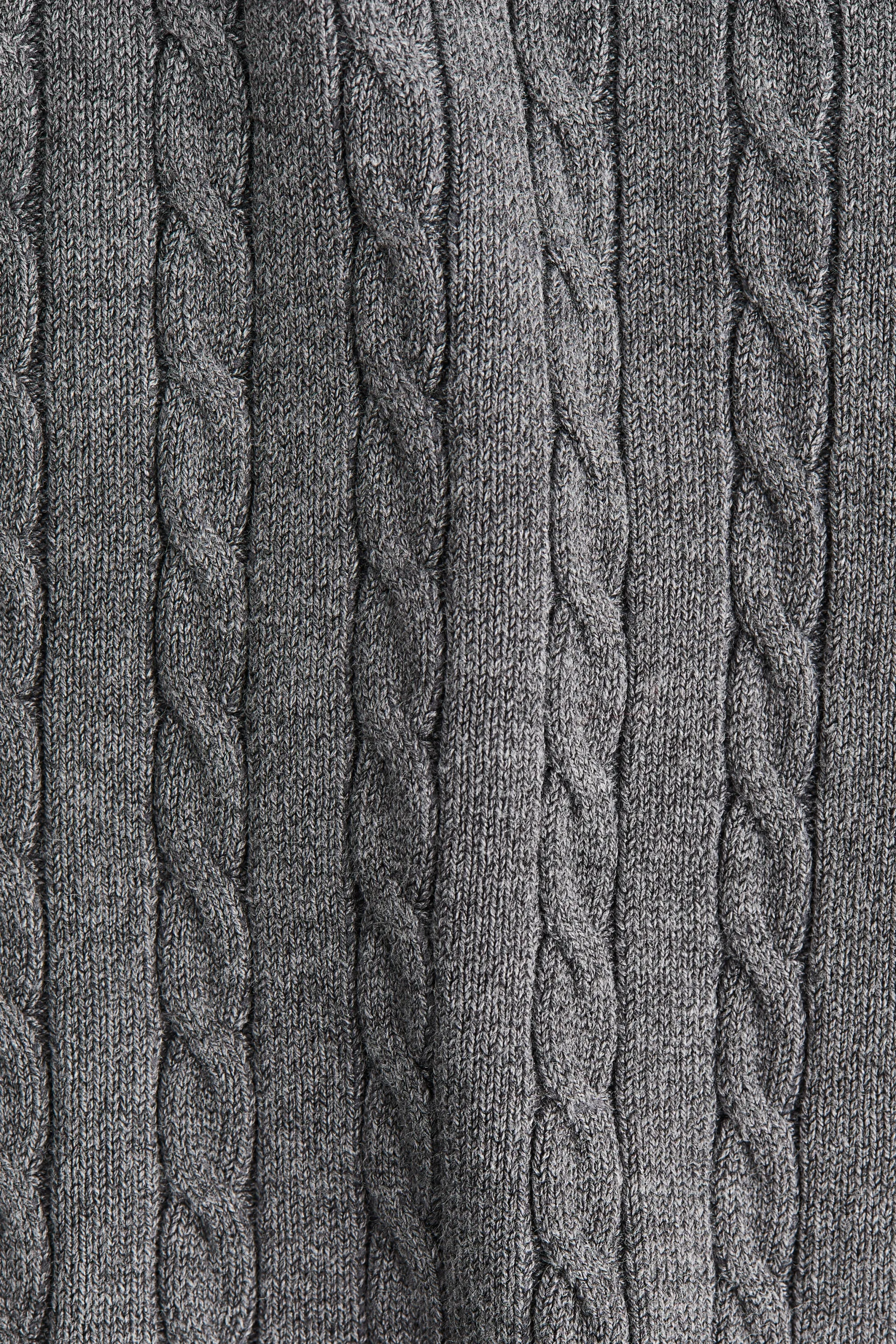Gilet en maille torsadée - Gris