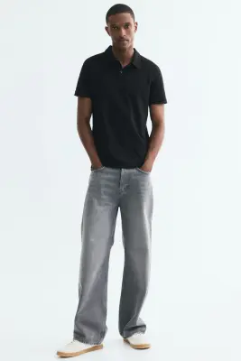 Polo COOLMAX® Slim Fit - Noir — photo 1