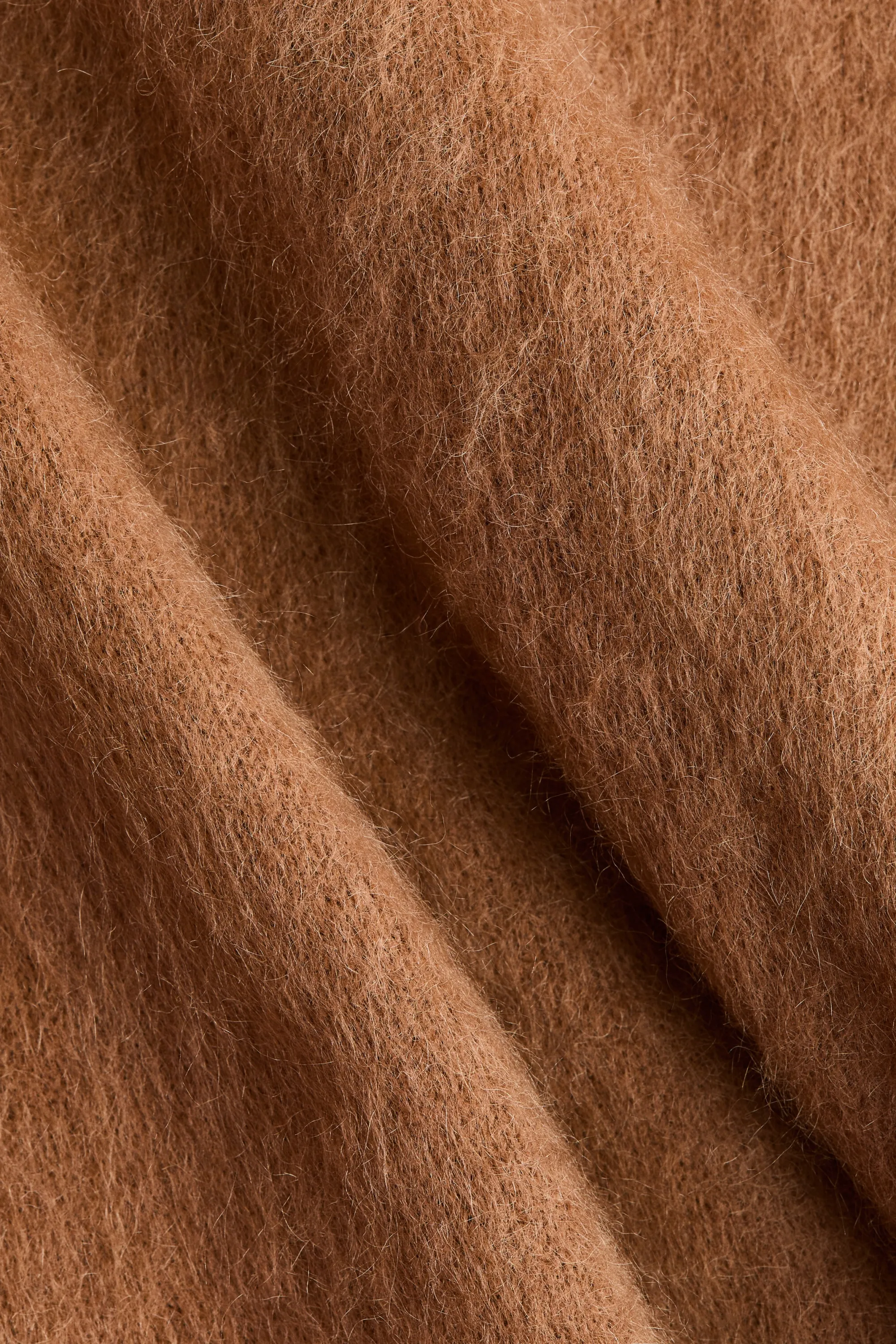 Pull oversize en mohair mélangé - Beige foncé