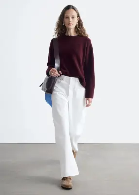 Pull décontracté en maille - Dark Red — photo 3