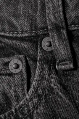 Jean jambe large taille basse Ample - Risso Black - Black — photo 5