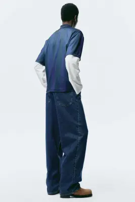 Baggy Jeans - Bleu denim foncé — photo 2