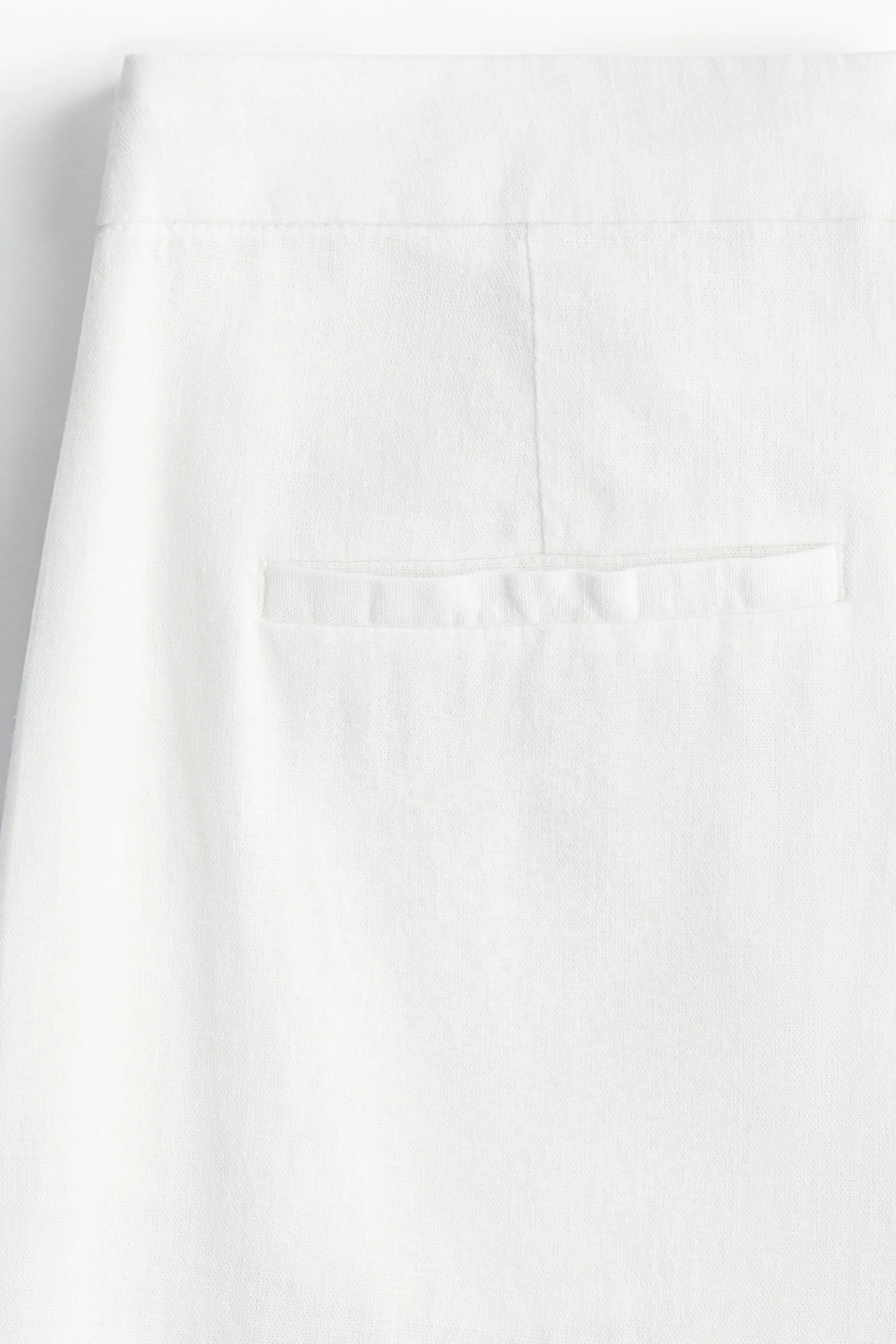 Pantalon chic en lin mélangé - Blanc