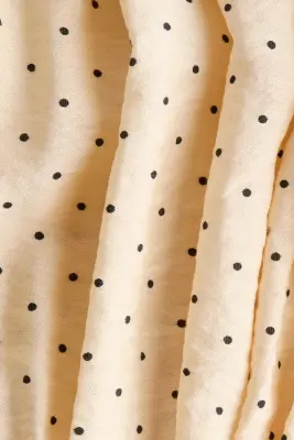 Robe tunique à effet drapé - Beige clair/pois — photo 4