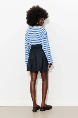 Jupe courte à rayures Femme — photo 4