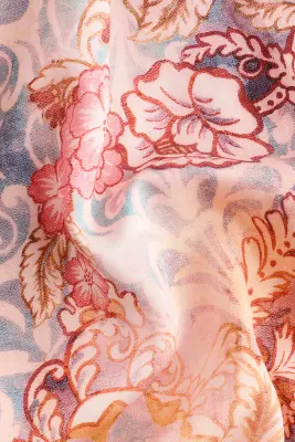Robe découpée avec dos nu - Orange clair/motif cachemire — photo 5