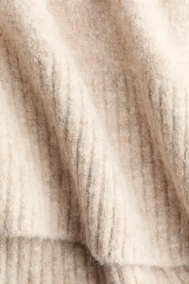 Pull oversize avec col zippé - Beige ancien clair — photo 4