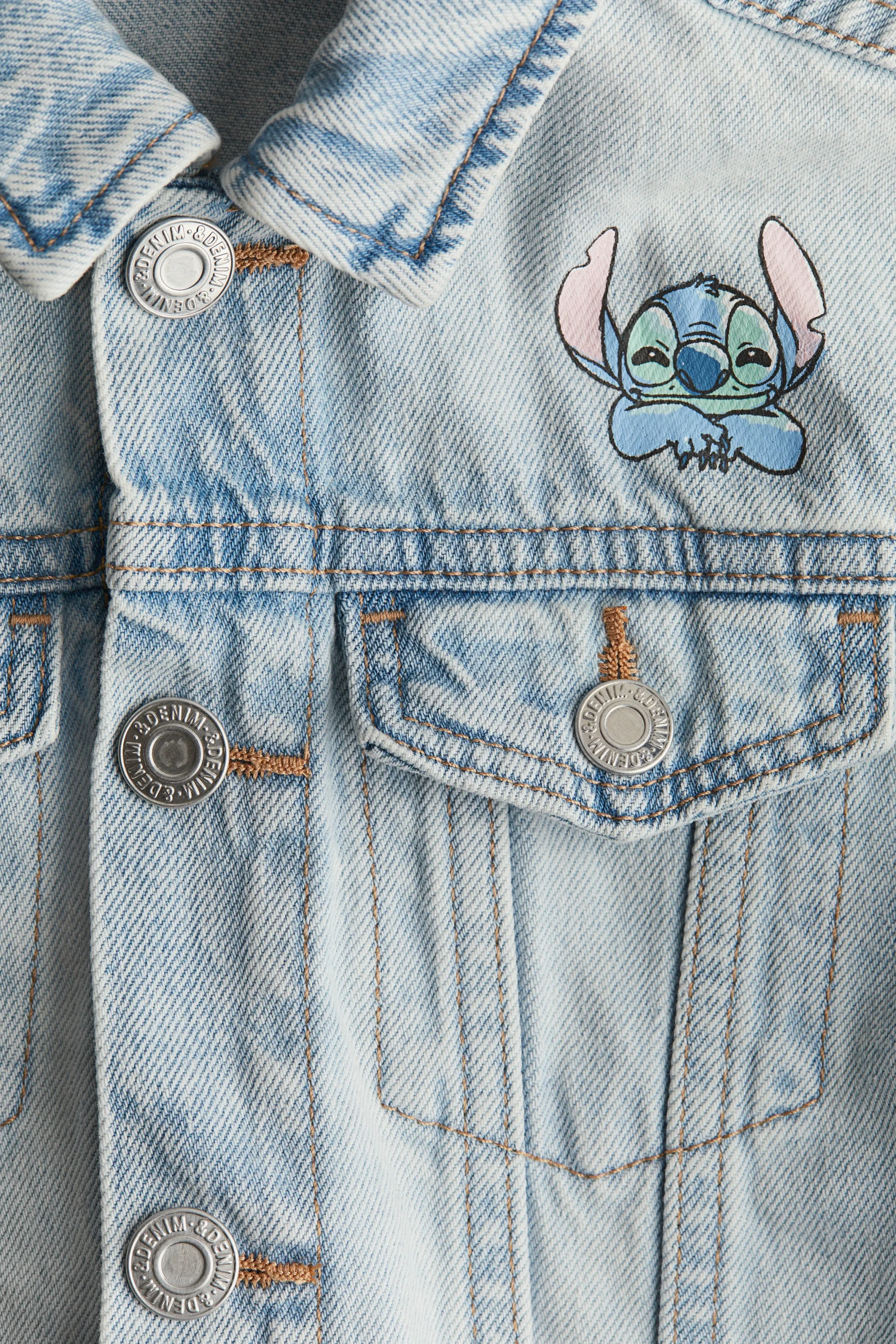Veste en denim imprimé - Bleu denim/Lilo et Stitch