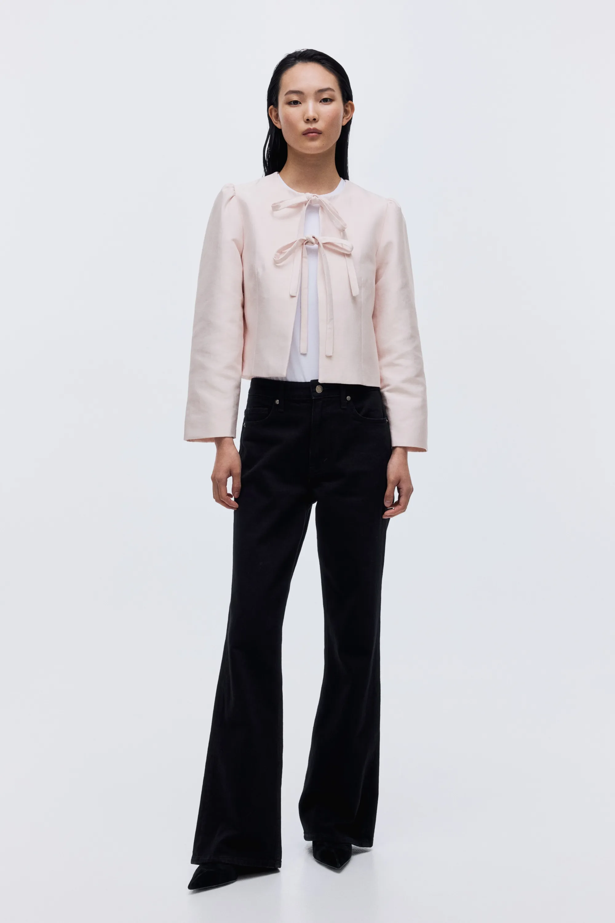 Veste à nouer - Rose poudré