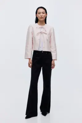 Veste à nouer - Rose poudré — photo 1