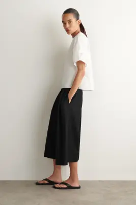 BLOUSE À PLIS NERVURÉS EN COTON - ÉCRU — photo 2