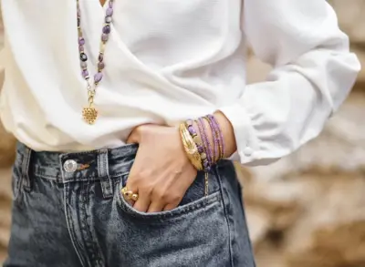 Nouveau ! UCCIANI Collier Pépite Améthyste — photo 2