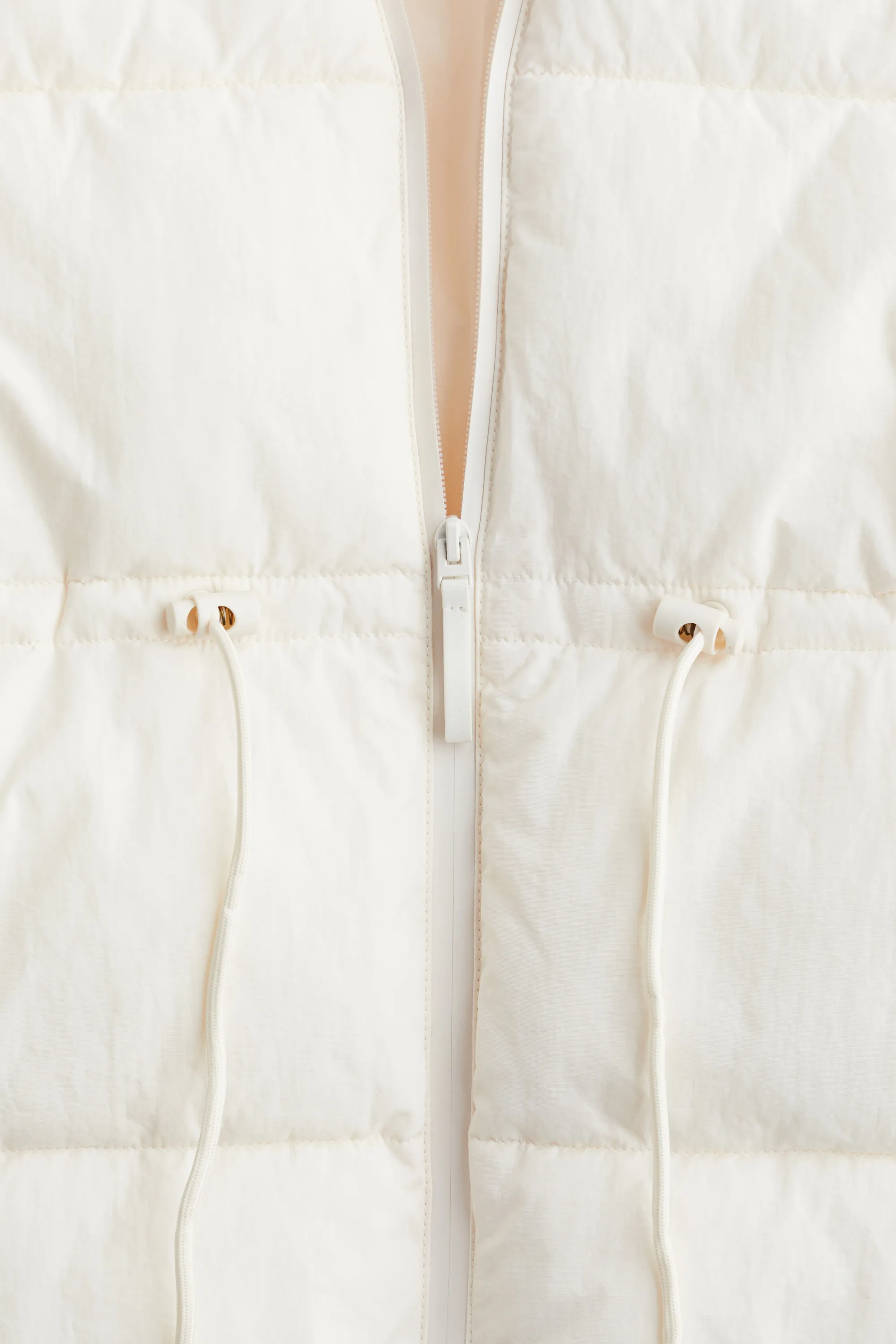 Doudoune oversize avec taille resserrable - Crème