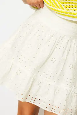 Mini-jupe en broderie anglaise — photo 5