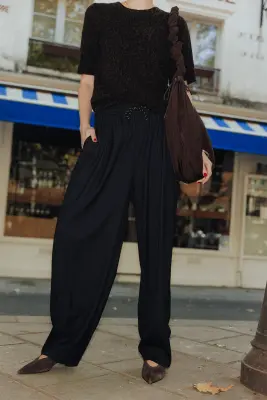 Pantalon balloon rayé Femme — photo 2