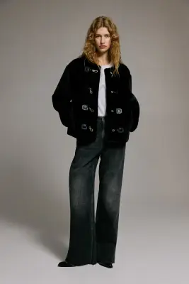 Veste façon duffle-coat - Noir — photo 1