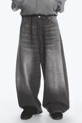 VOID JEAN BAGGY TAILLE BASSE - Imperial Black - Noir — photo 3