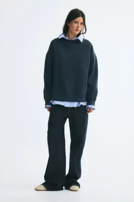 Sweat oversize - Bleu canard — photo 1