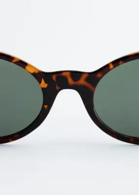 Lunettes de soleil ovales - Marron / Écaille de tortue — photo 1