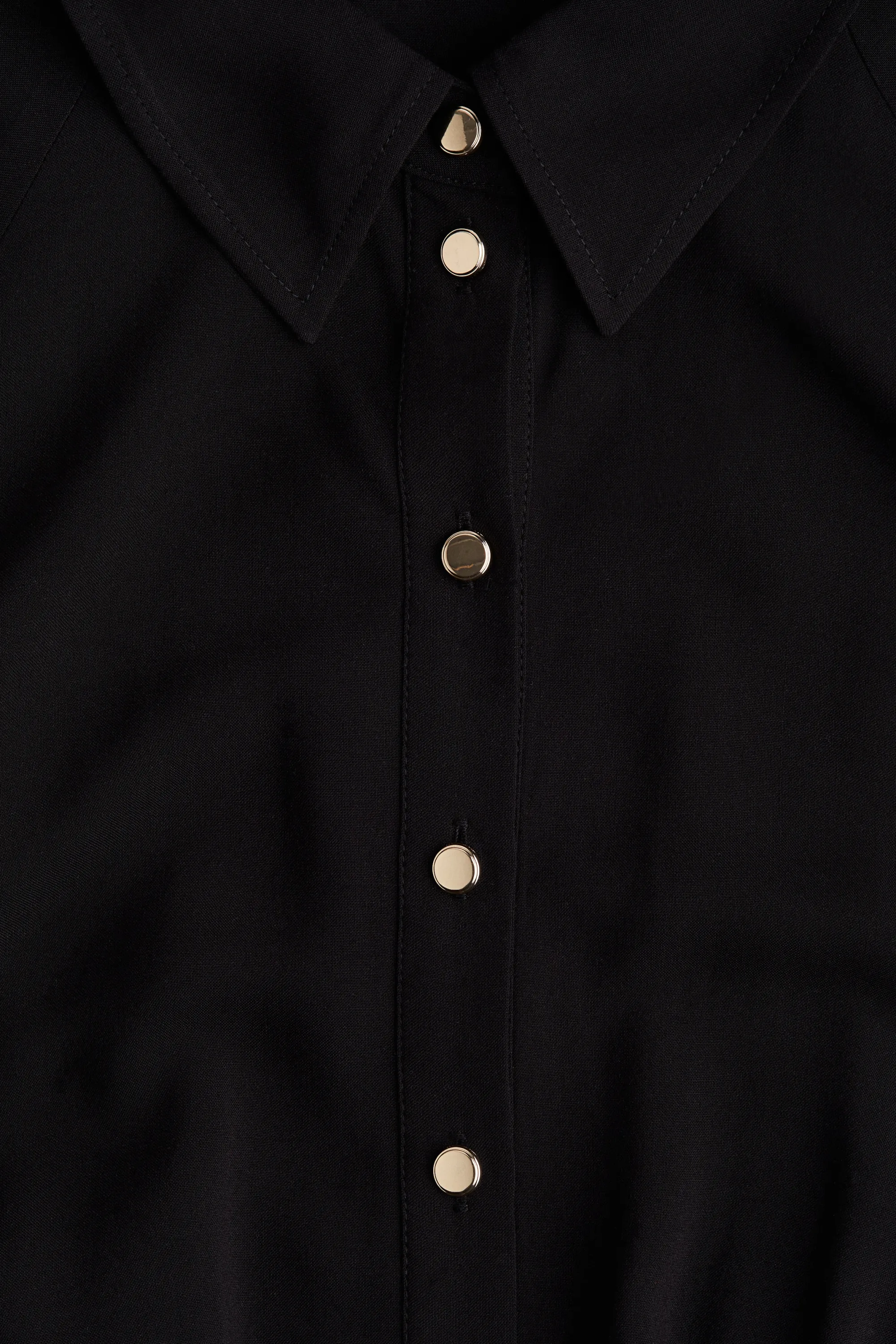 Robe chemise avec ceinture à nouer - Noir