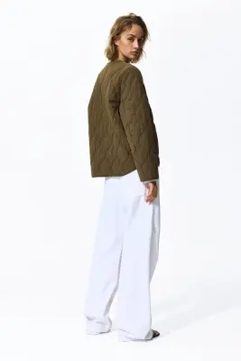 Veste matelassée - Vert kaki foncé — photo 4