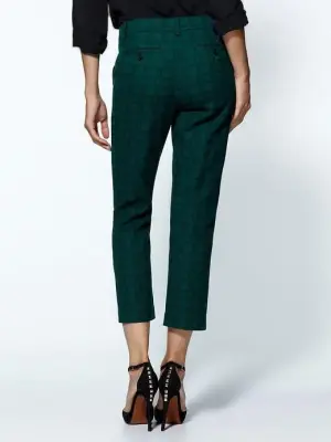 Pantalon cropped Asher Skinny Beatles vert émeraude Px boutique 300€ Taille 38 — photo 3