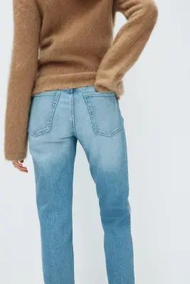 MAMA Slim Straight Ankle Jeans - Bleu denim clair — photo 3