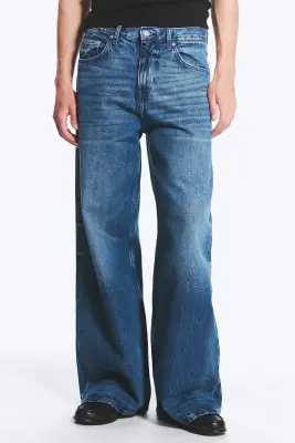Jean large ample taille standard unisexe Solar - Sailor Blue - Bleu moyen — photo 2