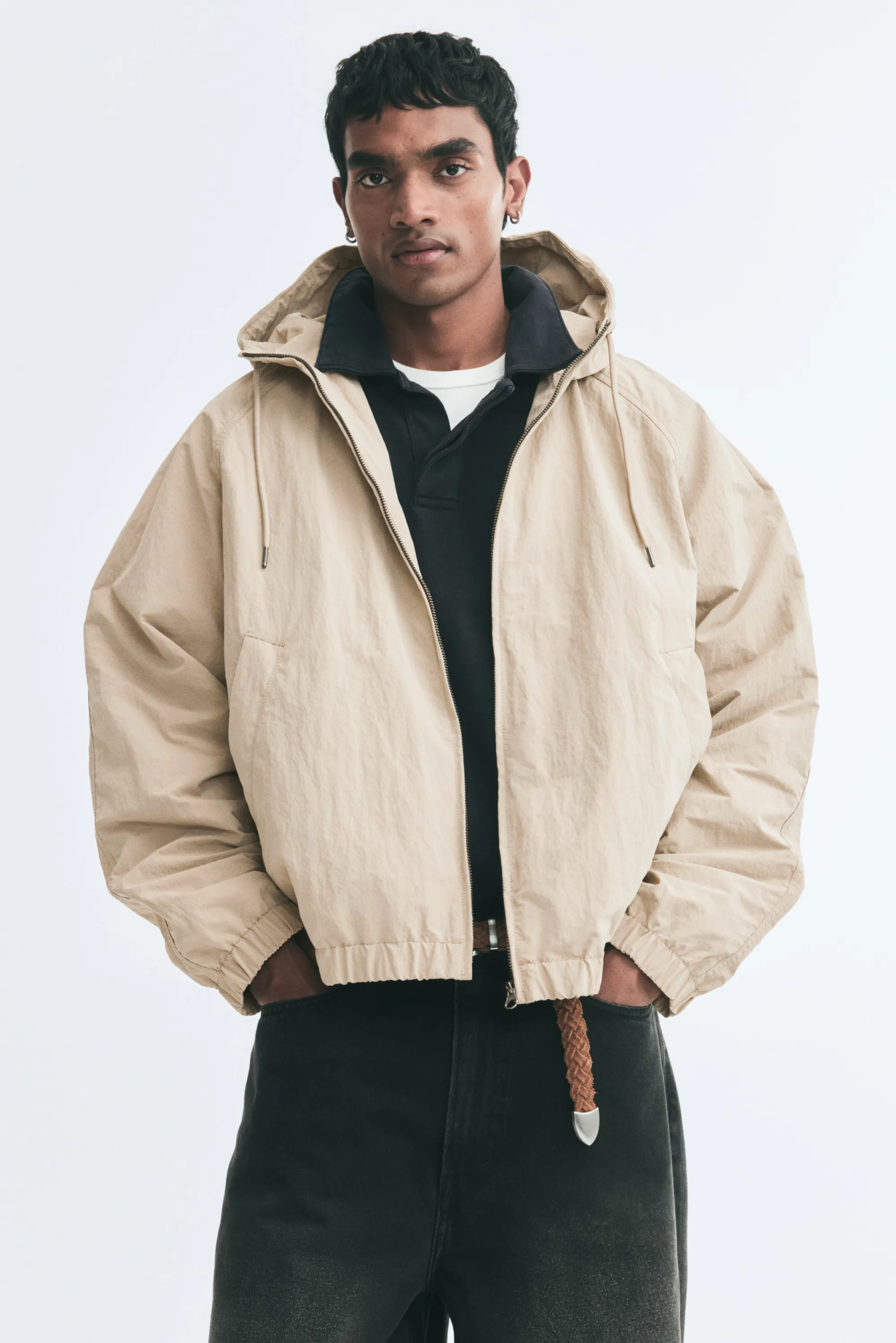 Veste à capuche - Beige clair