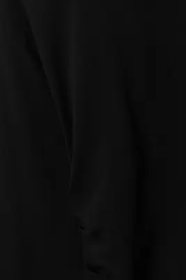 T-shirt froncé à manches longues - Noir — photo 3