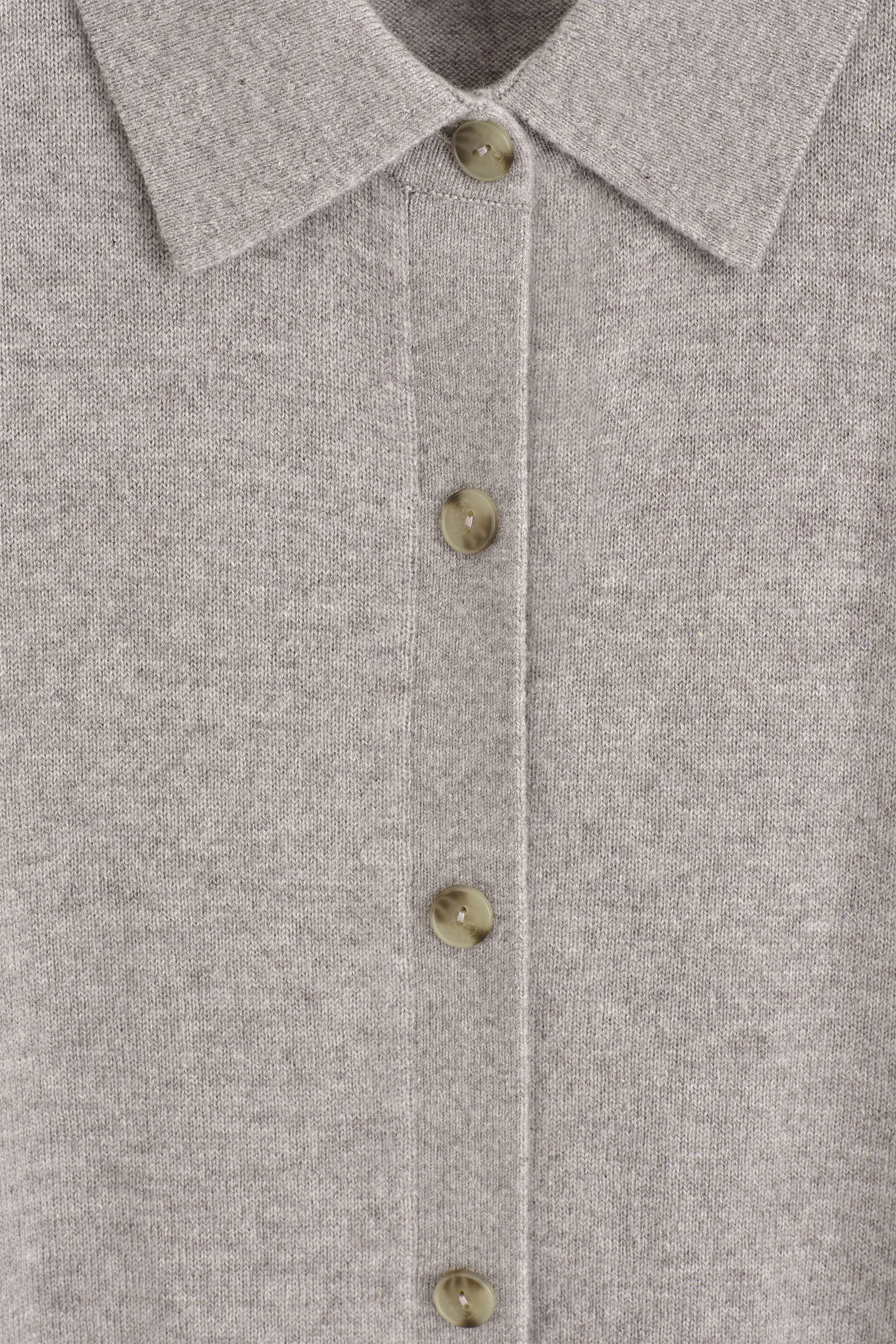 CHEMISE EN PUR CACHEMIRE - GRIS CHINÉ