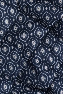 Veste matelassée avec fermeture à nouer - Bleu foncé/motif — photo 4
