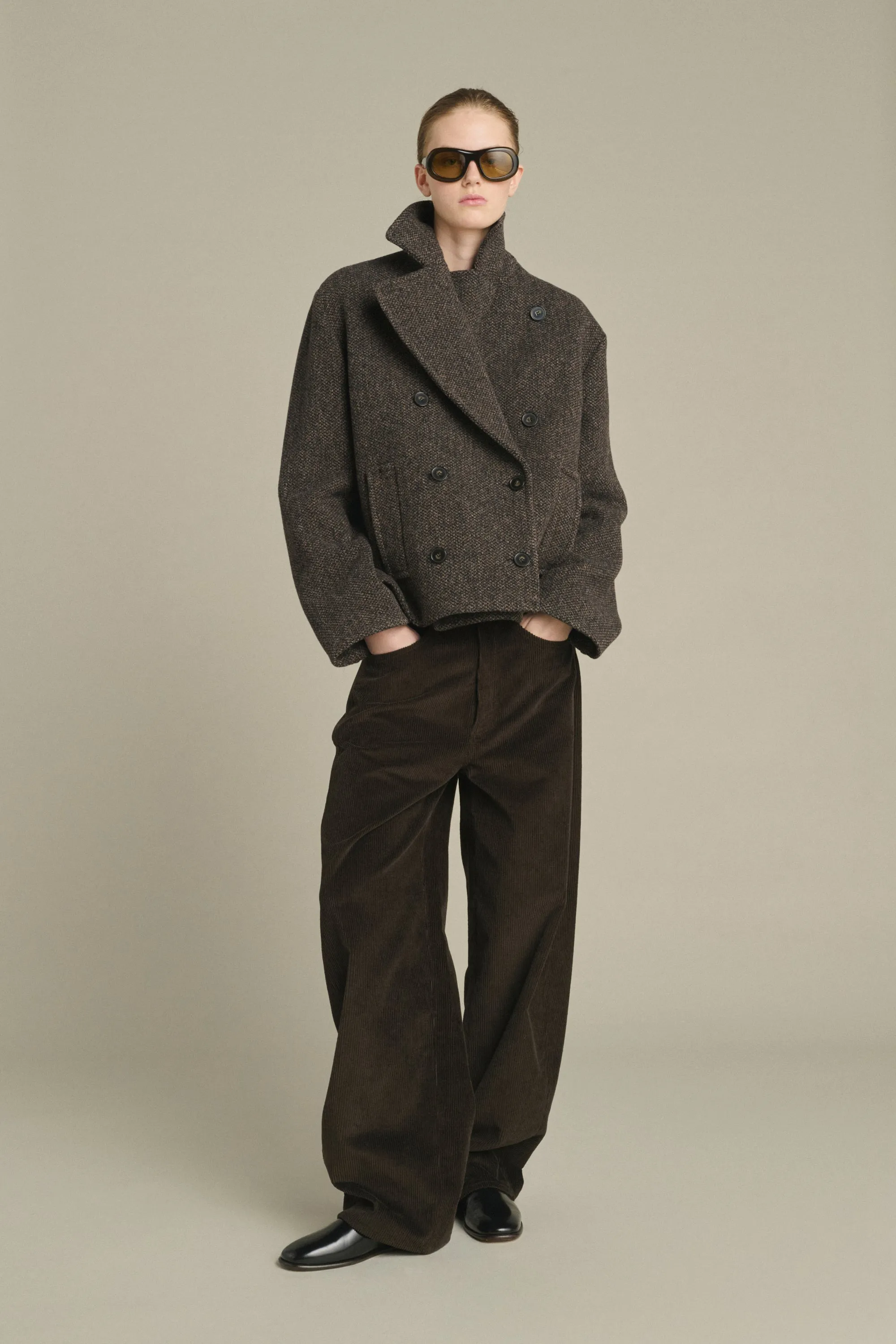 MANTEAU JOSEPH MARRON/NOIR