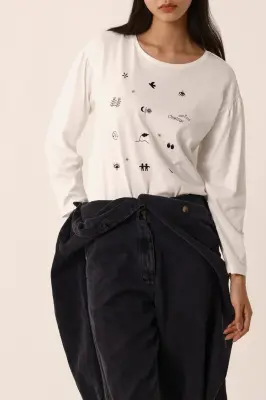 Tee-shirt Janana Ecru — photo 4