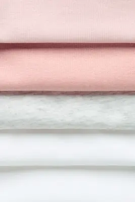 Lot de 5 bodies en coton - Light pink/Light grey marl — photo 2