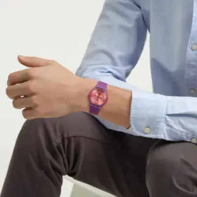 Montre Swatch Skin SS08V108 - SWEET STRAWBERRY DREAM — photo 5