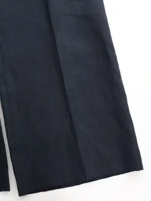 Pantalon large fluide en chanvre bleu nuit Prix boutique 1090€ Taille 42 — photo 5
