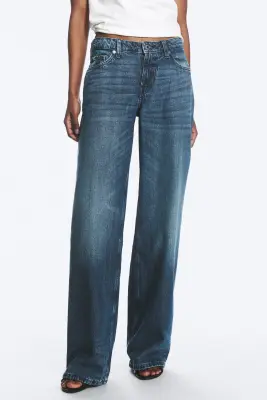 Jean jambe large taille basse Ample - Sailor Blue - Bleu moyen — photo 1