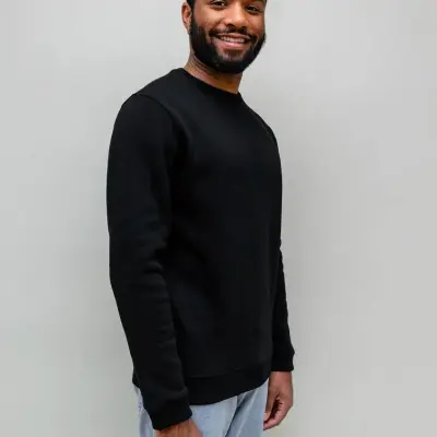 Sweat homme Alex molletonné noir — photo 2