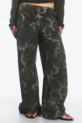 Pantalon baggy déchiré taille basse - Camouflage — photo 2