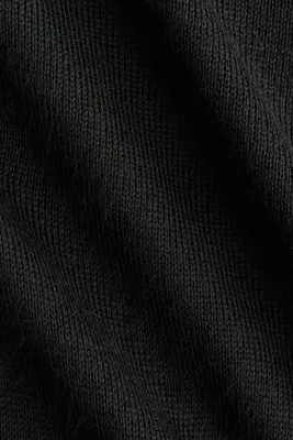 Top asymétrique en maille fine - Noir — photo 3