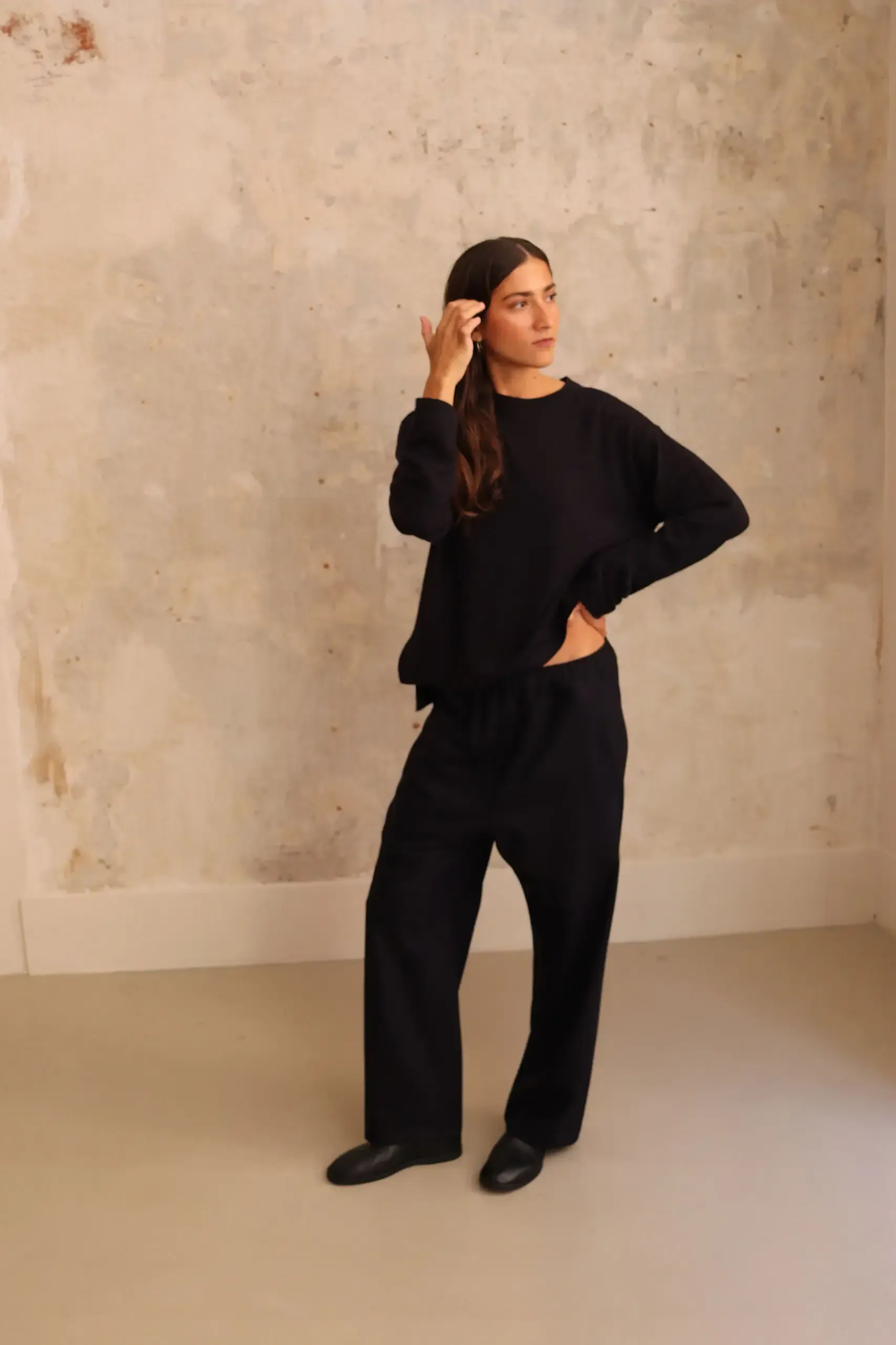 Sofie D’Hoore – POLO-WOOL Low Crotch Drawstring Pants – SAILOR