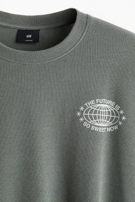 T-shirt Oversized Fit à manches superposées - Gris foncé/Human Division — photo 2