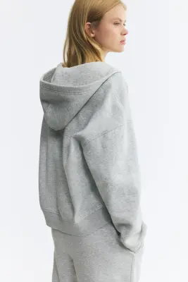 Veste à capuche zippée - Gris clair chiné — photo 6