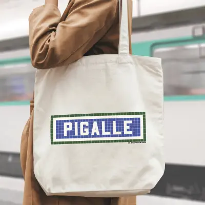 TOTE BAG IMPRIMÉ - PIGALLE - ÉCRU — photo 2