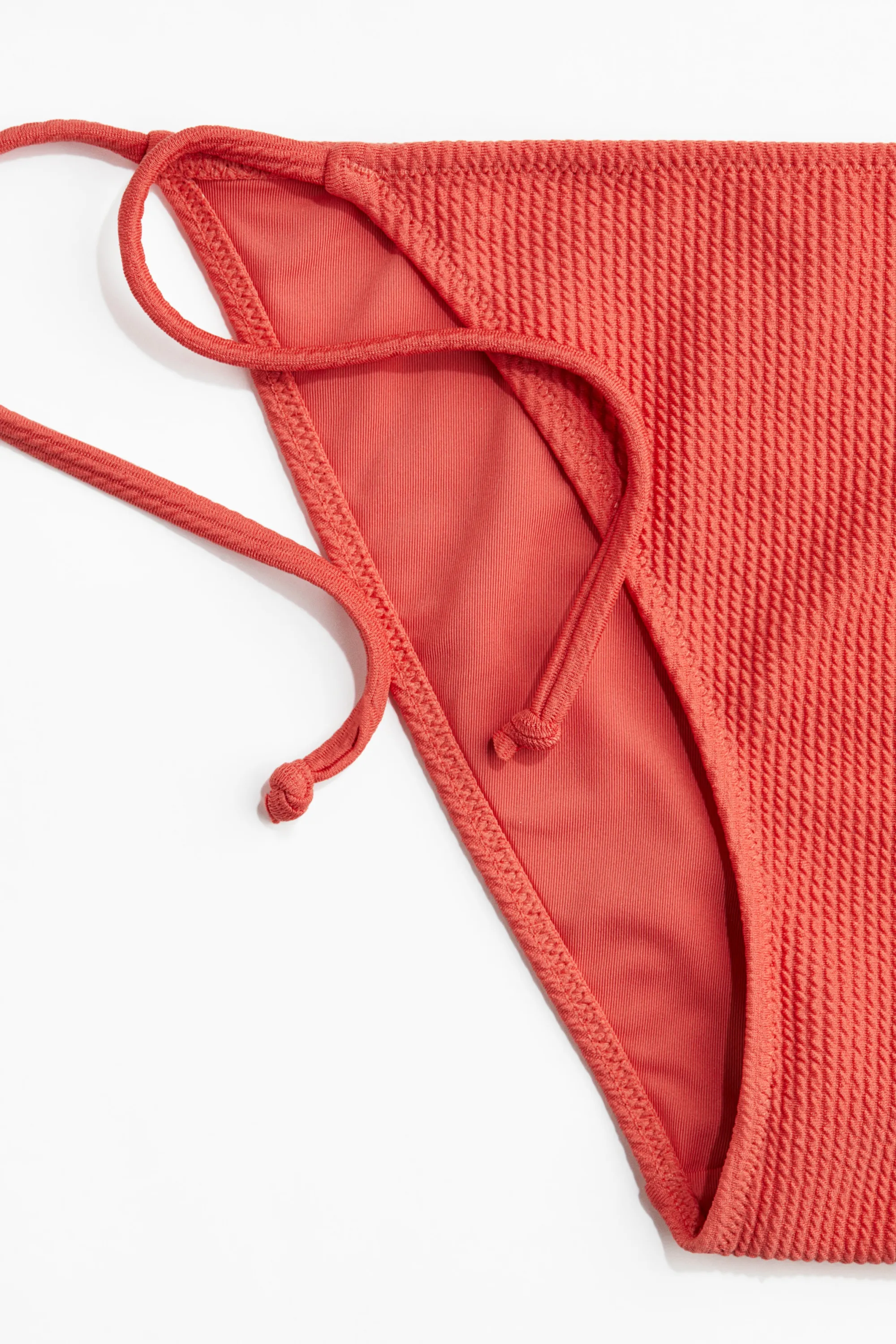 Bas de maillot Tanga à nouer - Rouge corail