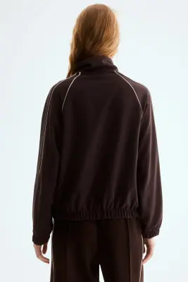 Veste de survêtement - Marron foncé — photo 3