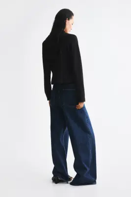 Veste en jersey crêpe - Noir — photo 3