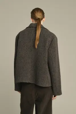 MANTEAU JOSEPH MARRON/NOIR — photo 4
