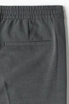 Pantalon jogger de costume Slim Fit - Gris foncé chiné — photo 3